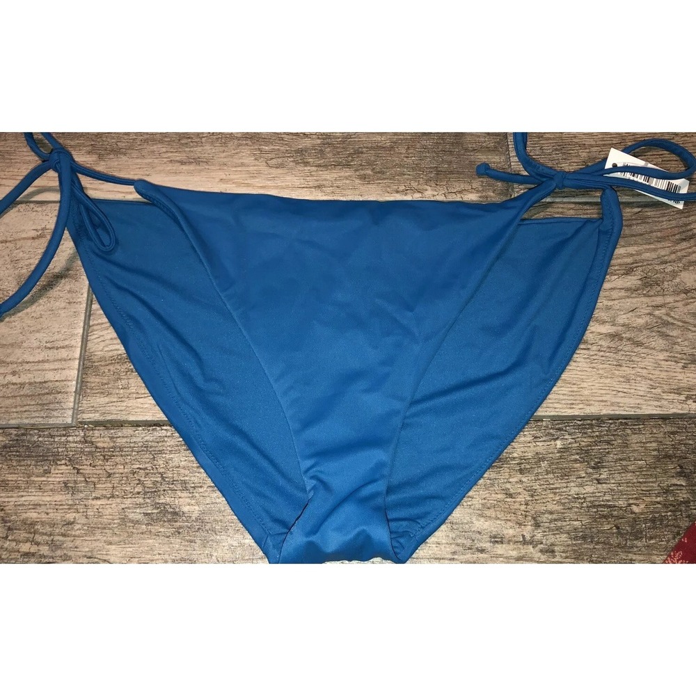 Amazon Essentials Women's‎ Side Tie Bikini Swimsuit Bottom Size Medium Blue